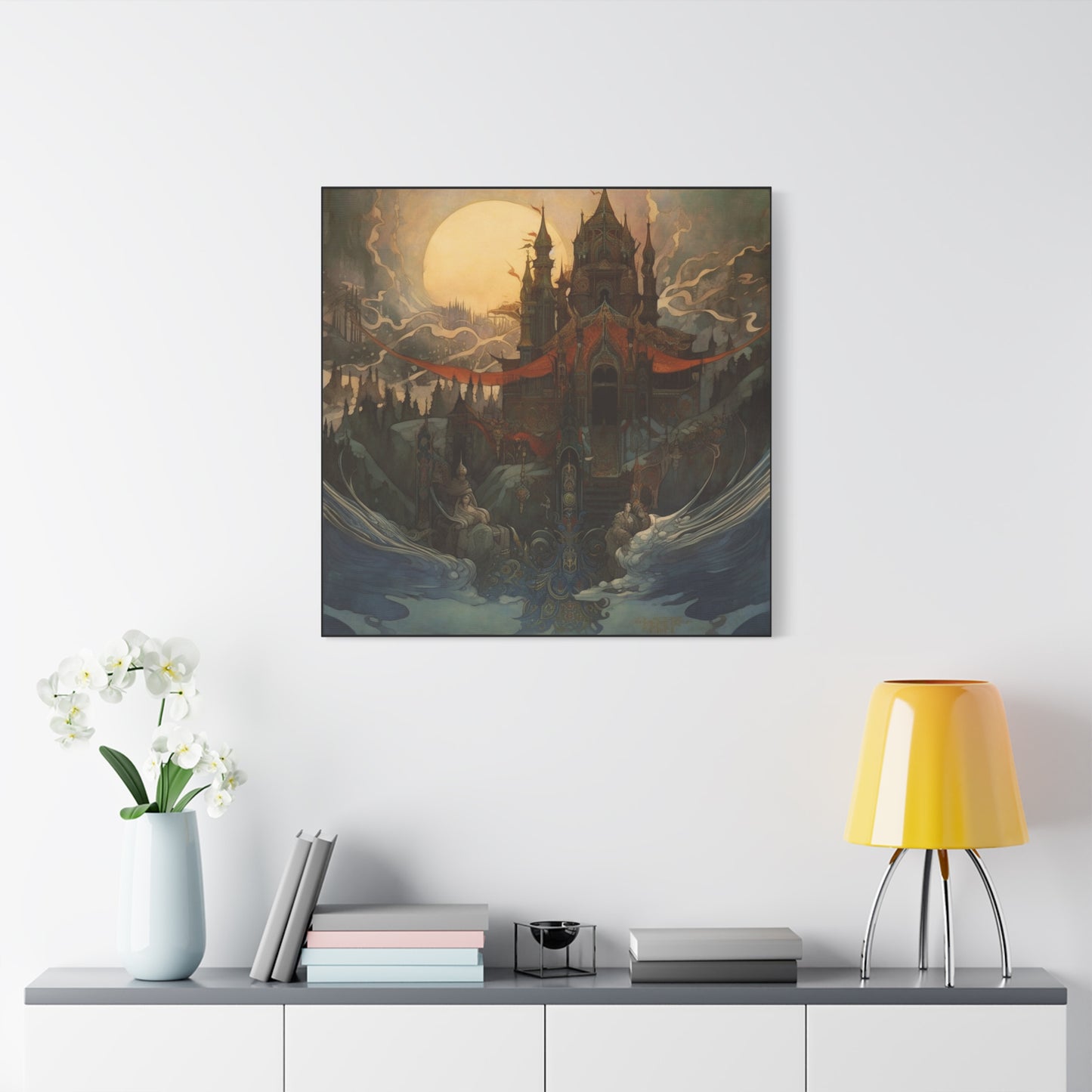 Castle in Mist Canvas Print