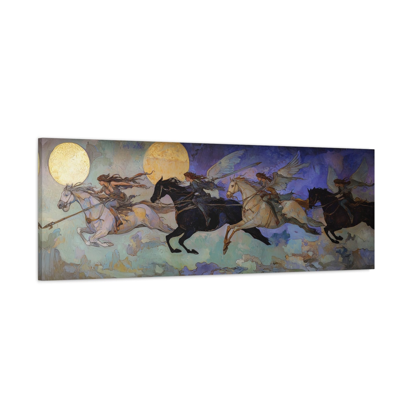 Racing the Moon Canvas Print