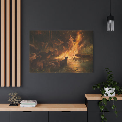 Woodland Firelight Canvas Print