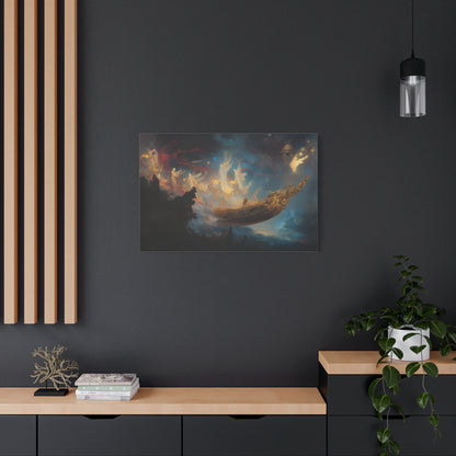 Elven Ship of Stars Canvas Print