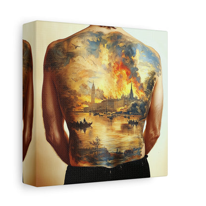 City Aflame Canvas Print