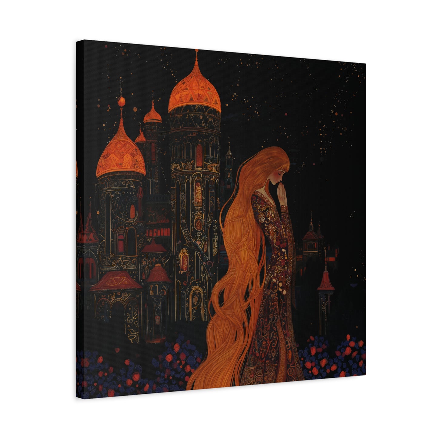 Starlit Citadel Canvas Print