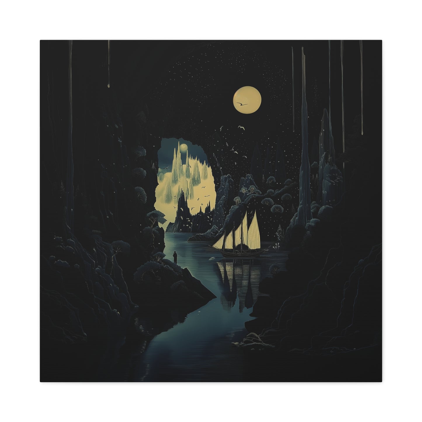 Moonlit Voyage Canvas Print