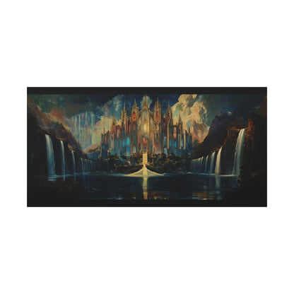 Waterfall Castle Canvas Print