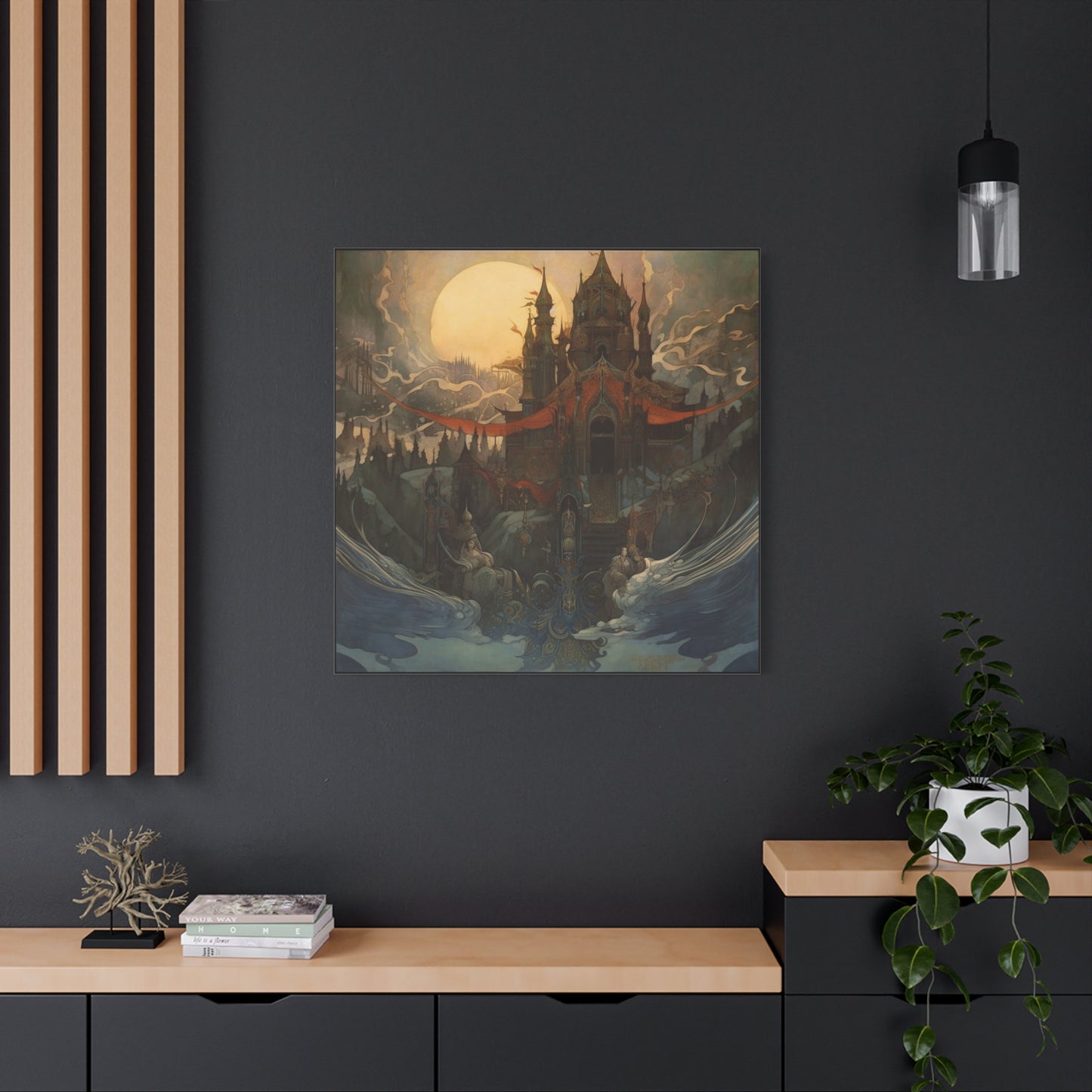 Castle in Mist Canvas Print