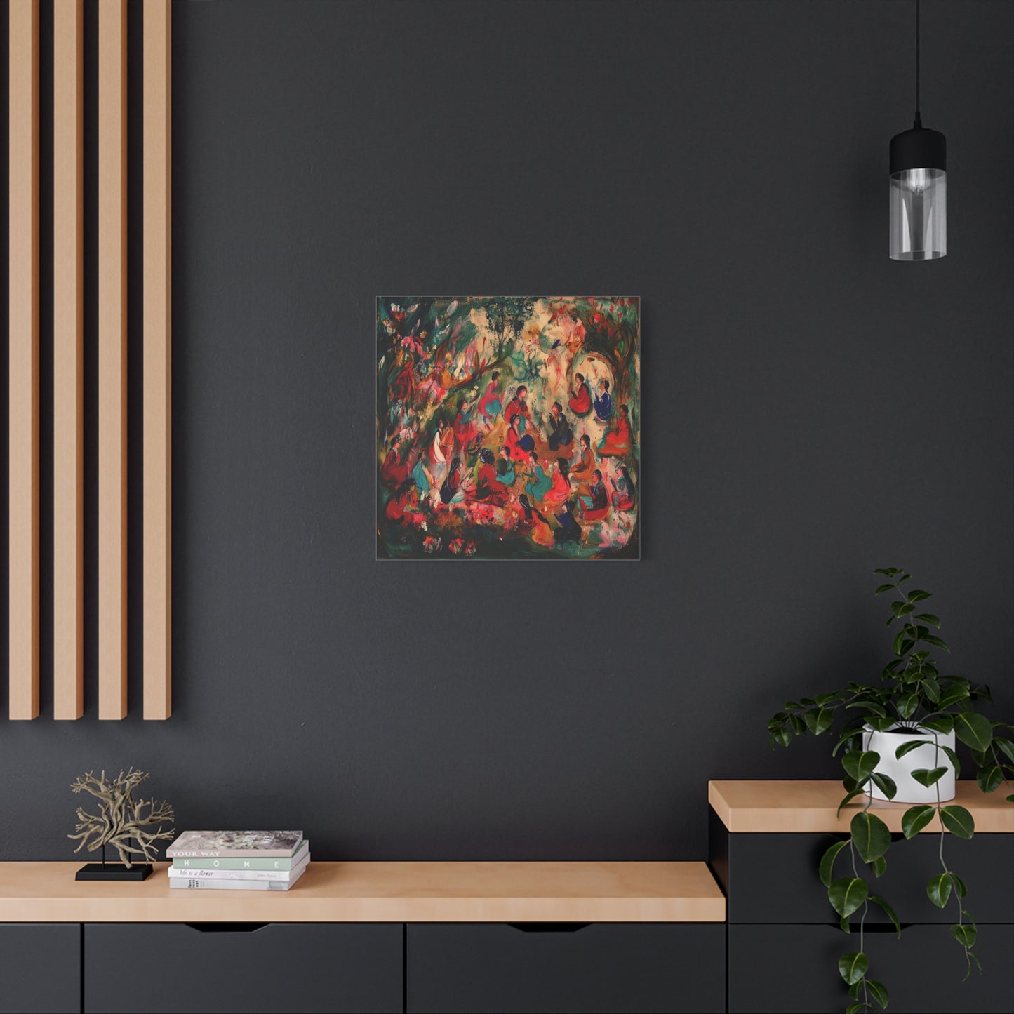 The Colorful Gathering Canvas Print