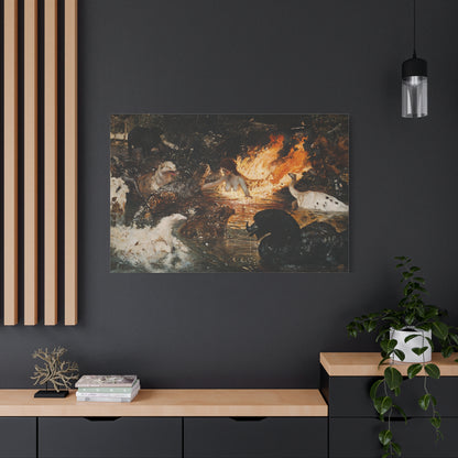 Fiery Communion Canvas Print