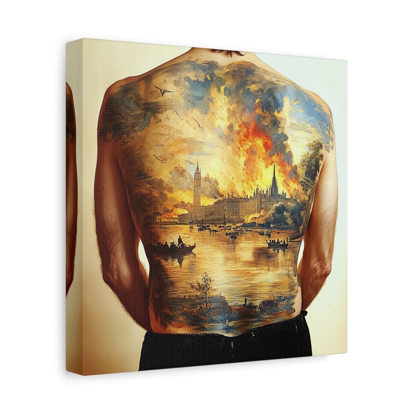 City Aflame Canvas Print