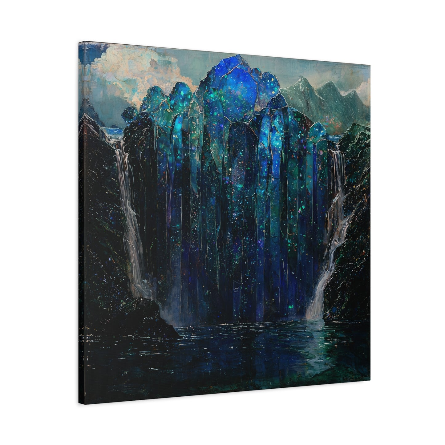 The Starlit Falls Canvas Print