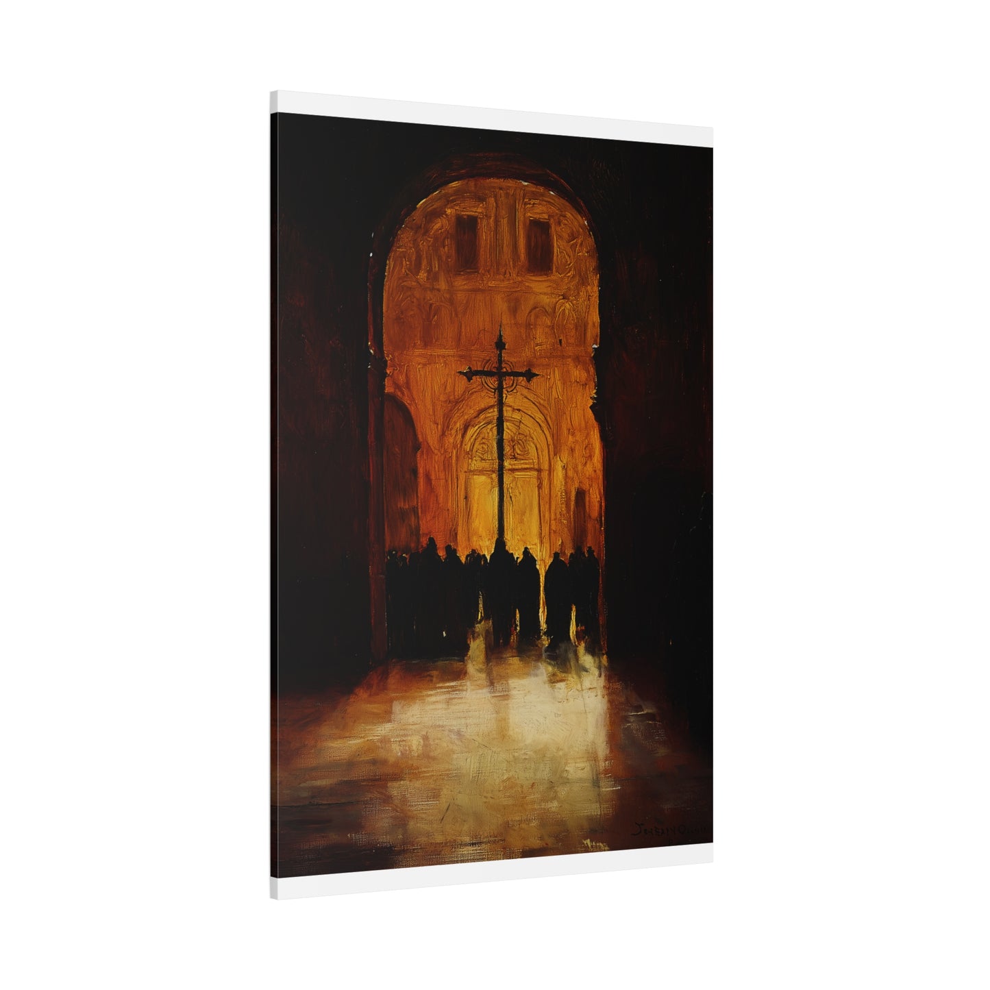 Silhouettes in Flame Canvas Print