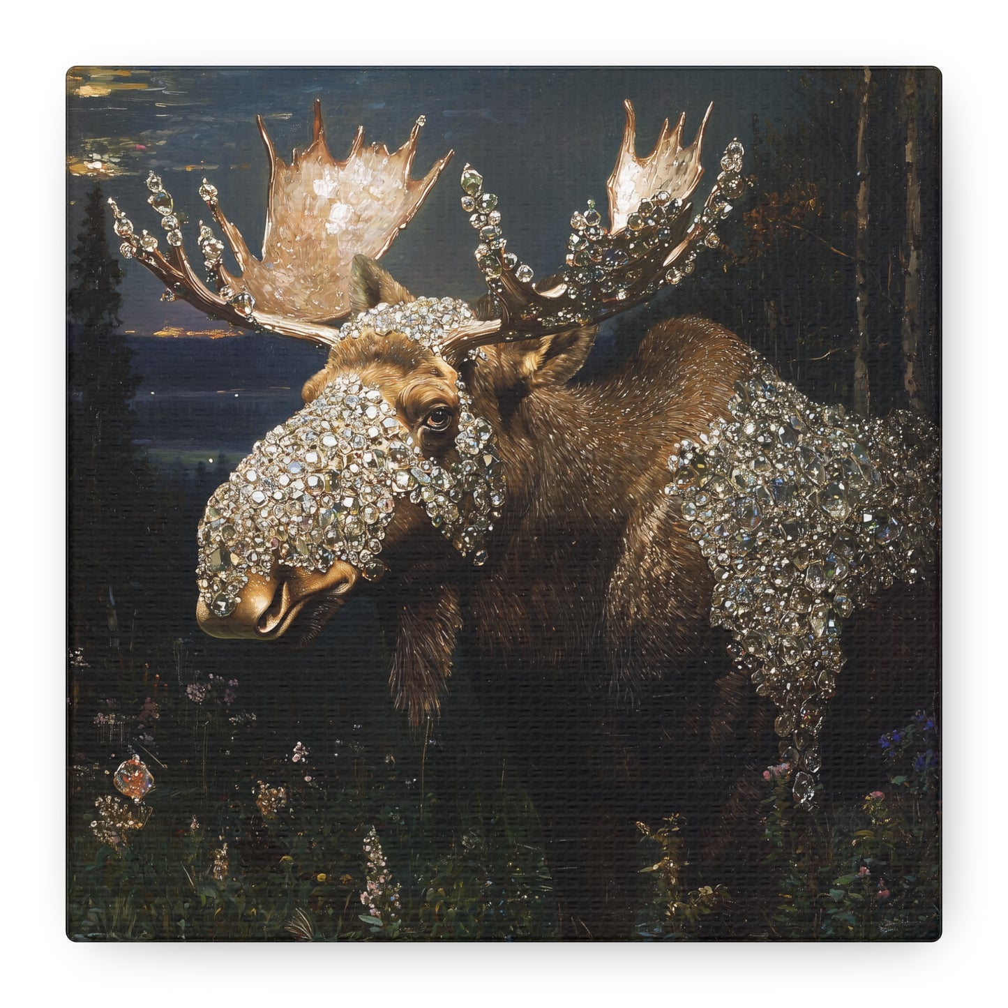 Nature's Glittered Veil Canvas Print