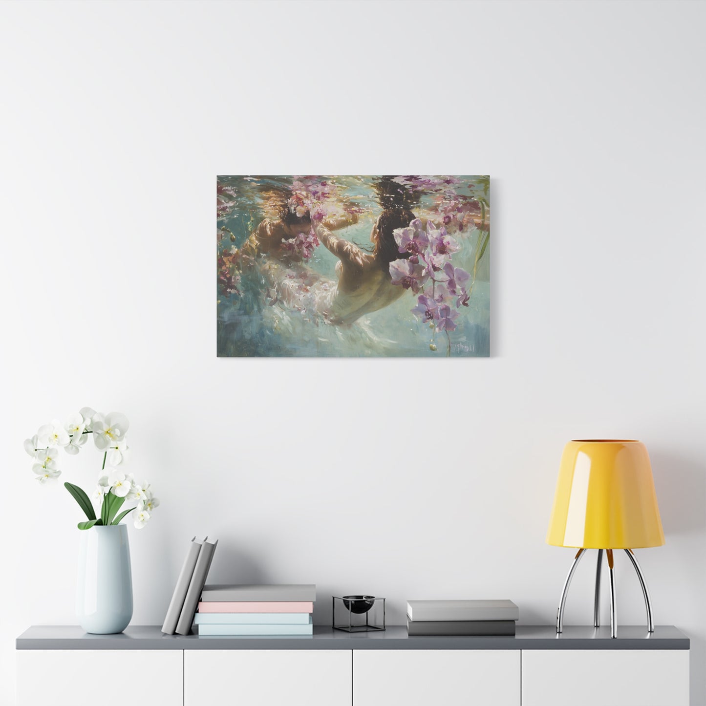 Orchid Pool Canvas Print