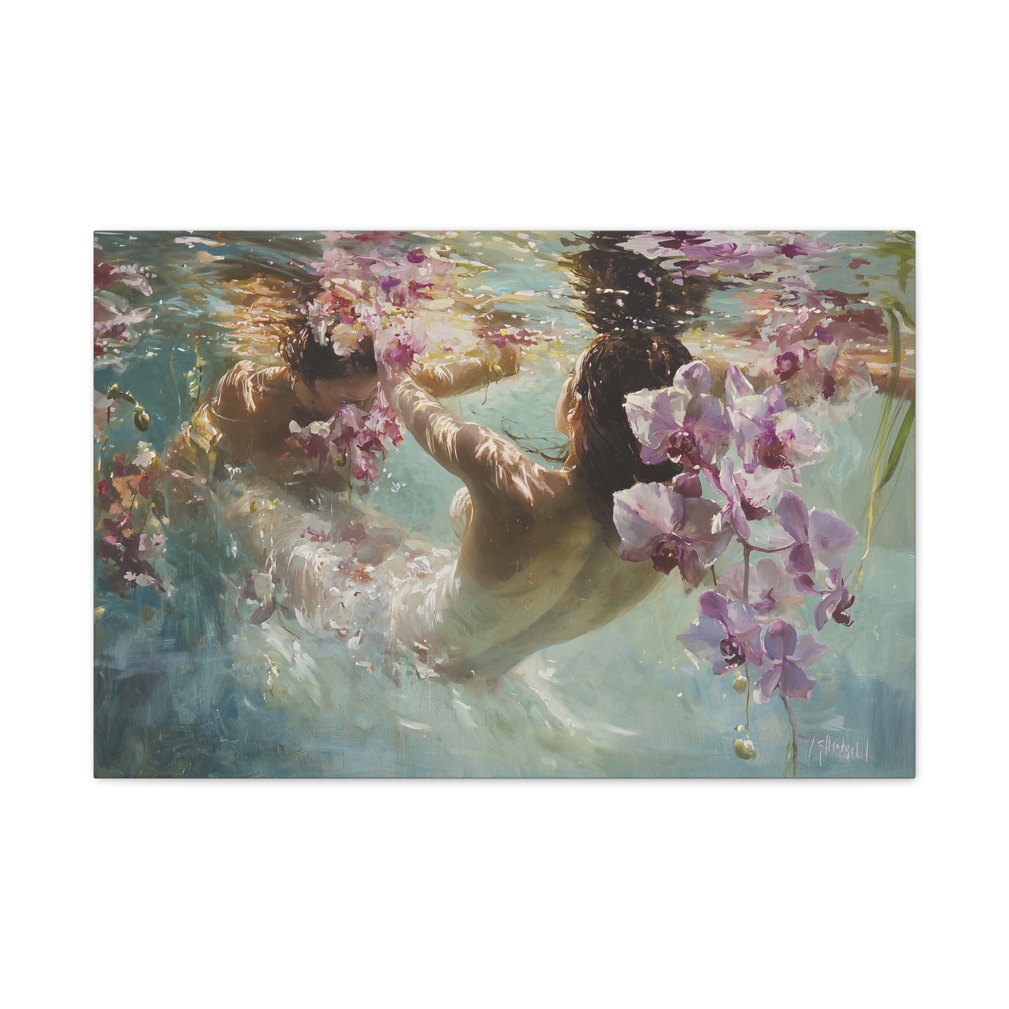 Orchid Pool Canvas Print