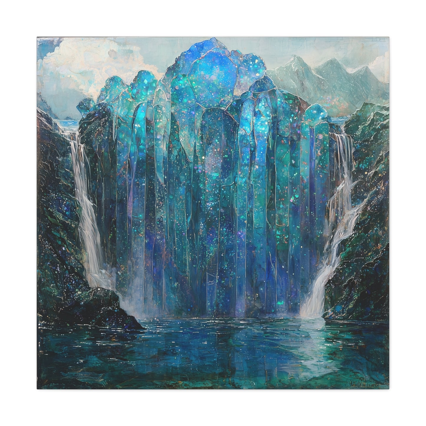 Blue Falls Canvas Print