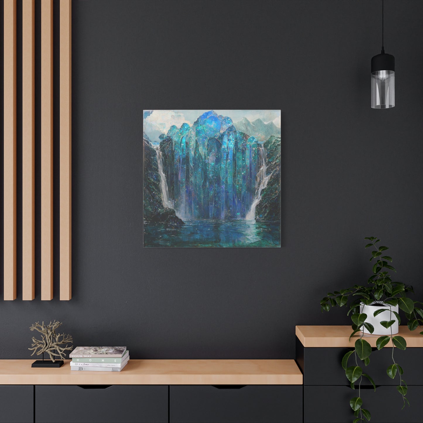 Blue Falls Canvas Print