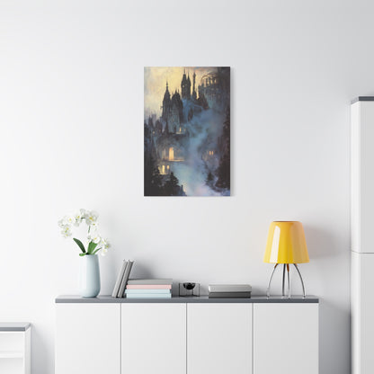 Mistbound Spires Canvas Print