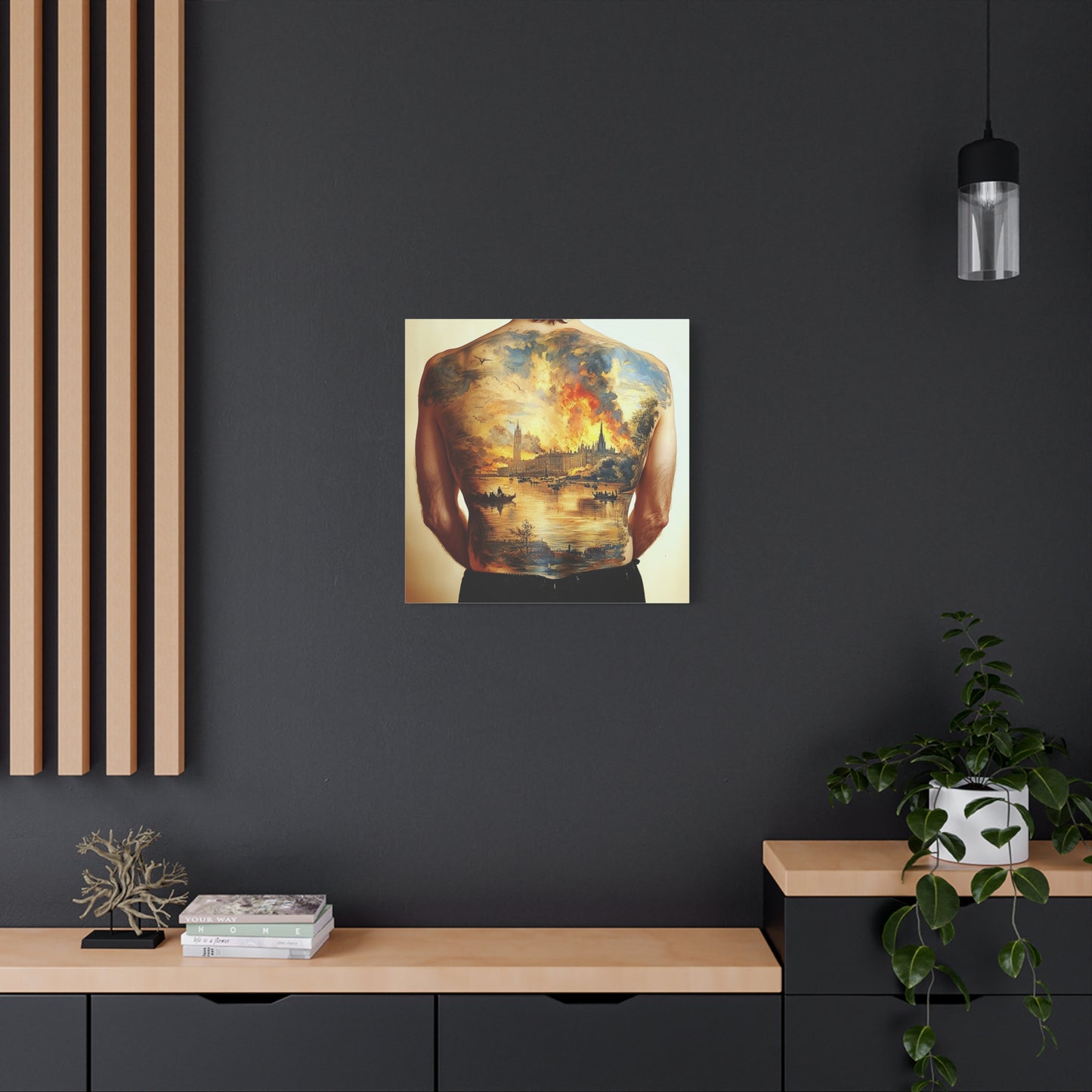 City Aflame Canvas Print