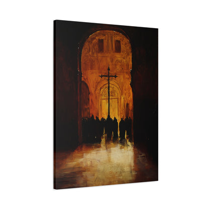 Silhouettes in Flame Canvas Print