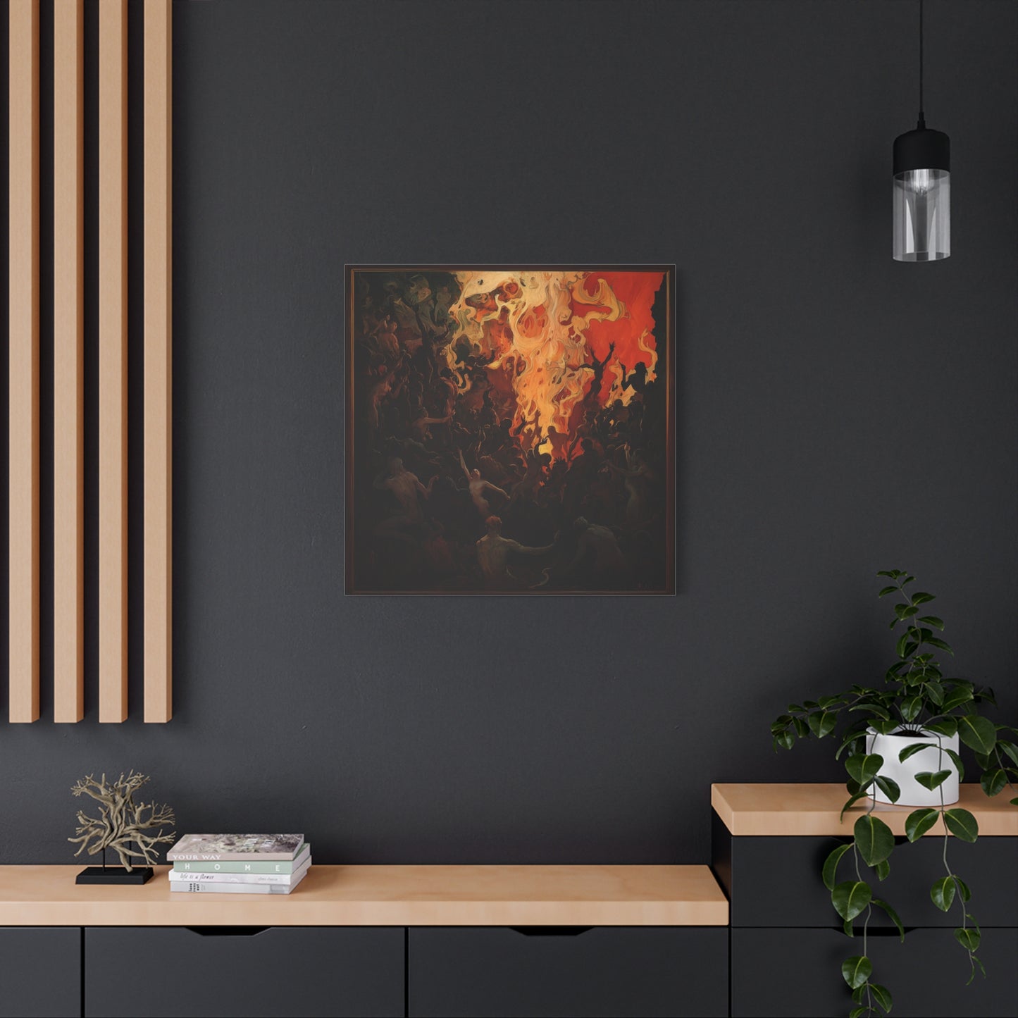 The Fiery Gathering Canvas Print