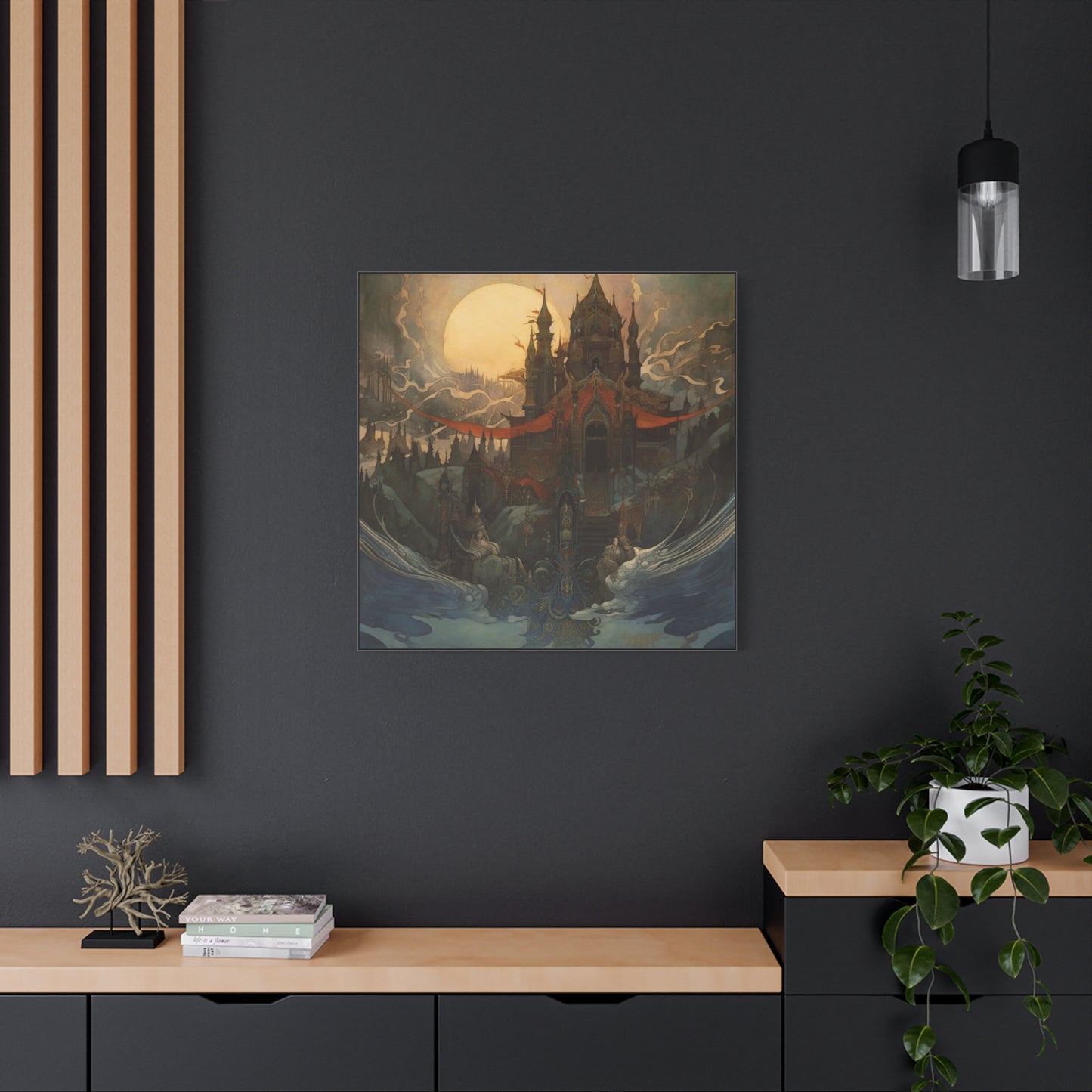 Castle in Mist Canvas Print