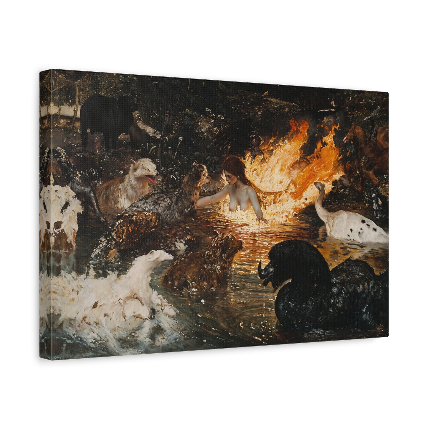 Fiery Communion Canvas Print