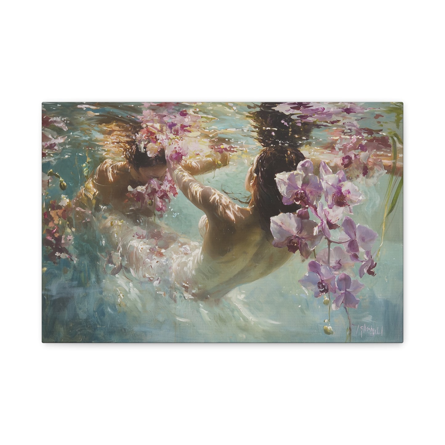 Orchid Pool Canvas Print