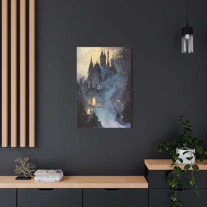 Mistbound Spires Canvas Print