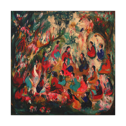 The Colorful Gathering Canvas Print