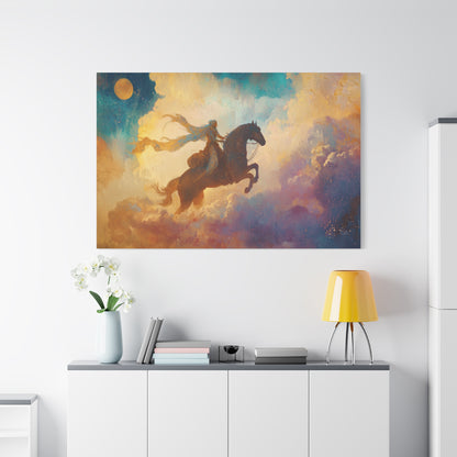 Ride to Dawn Canvas Print