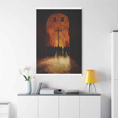 Silhouettes in Flame Canvas Print