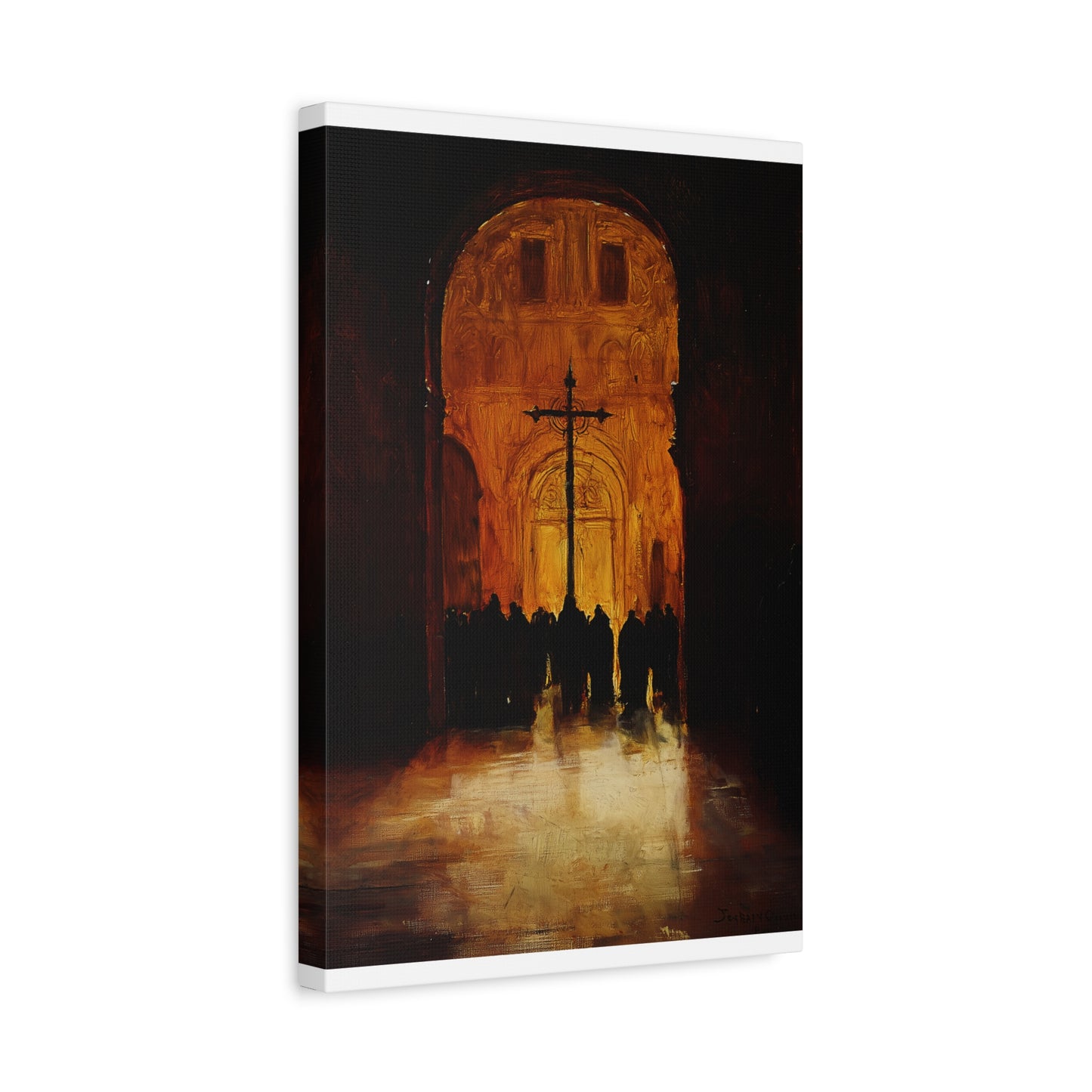 Silhouettes in Flame Canvas Print