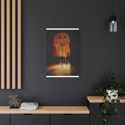 Silhouettes in Flame Canvas Print