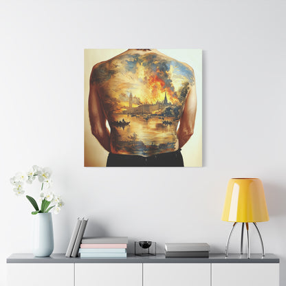 City Aflame Canvas Print