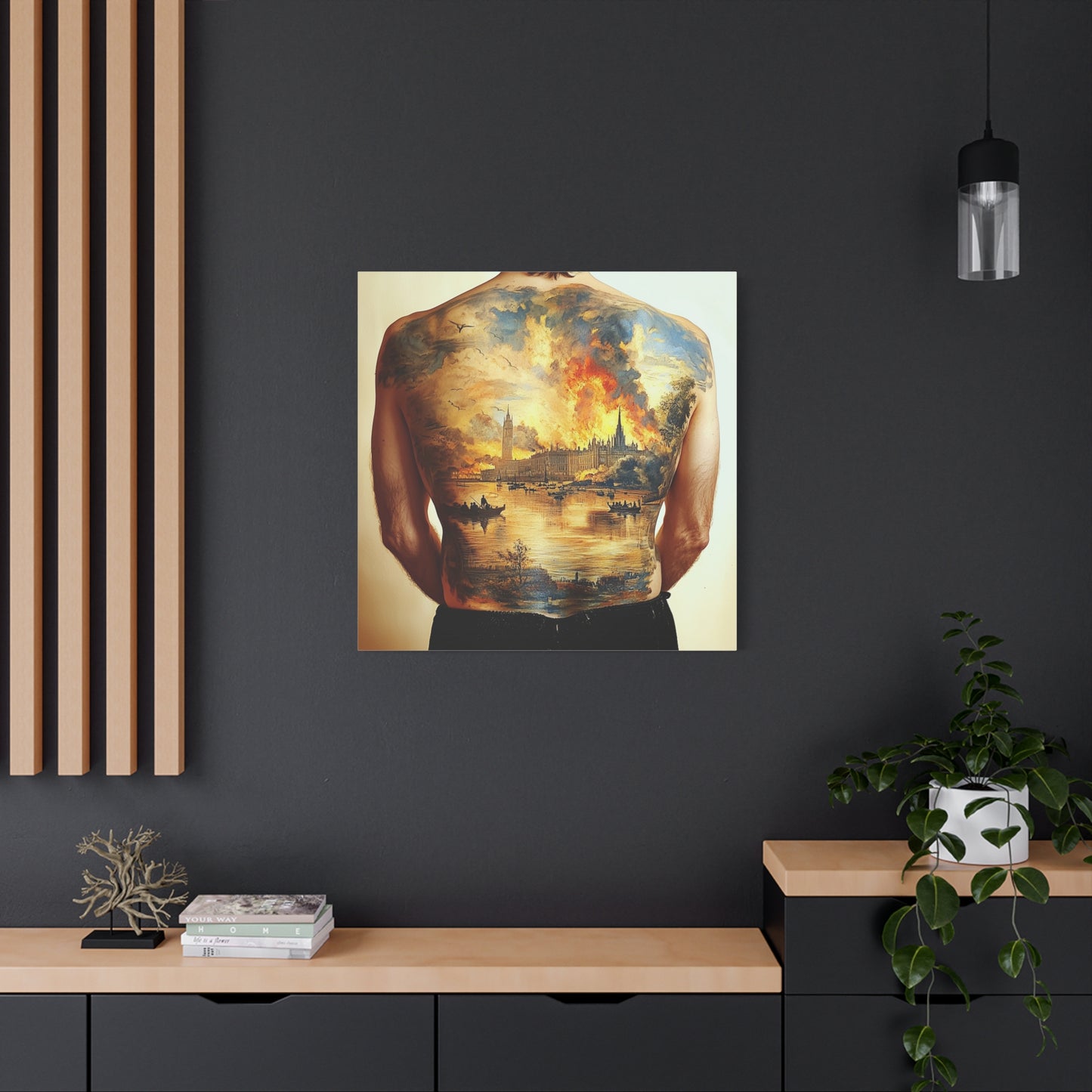 City Aflame Canvas Print