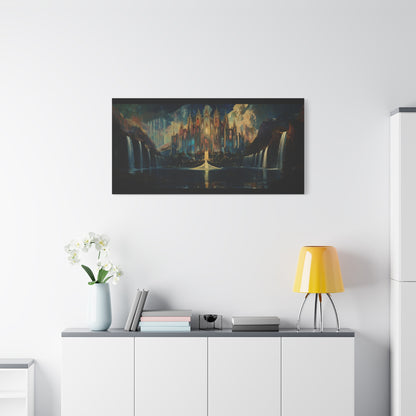 Waterfall Castle Canvas Print