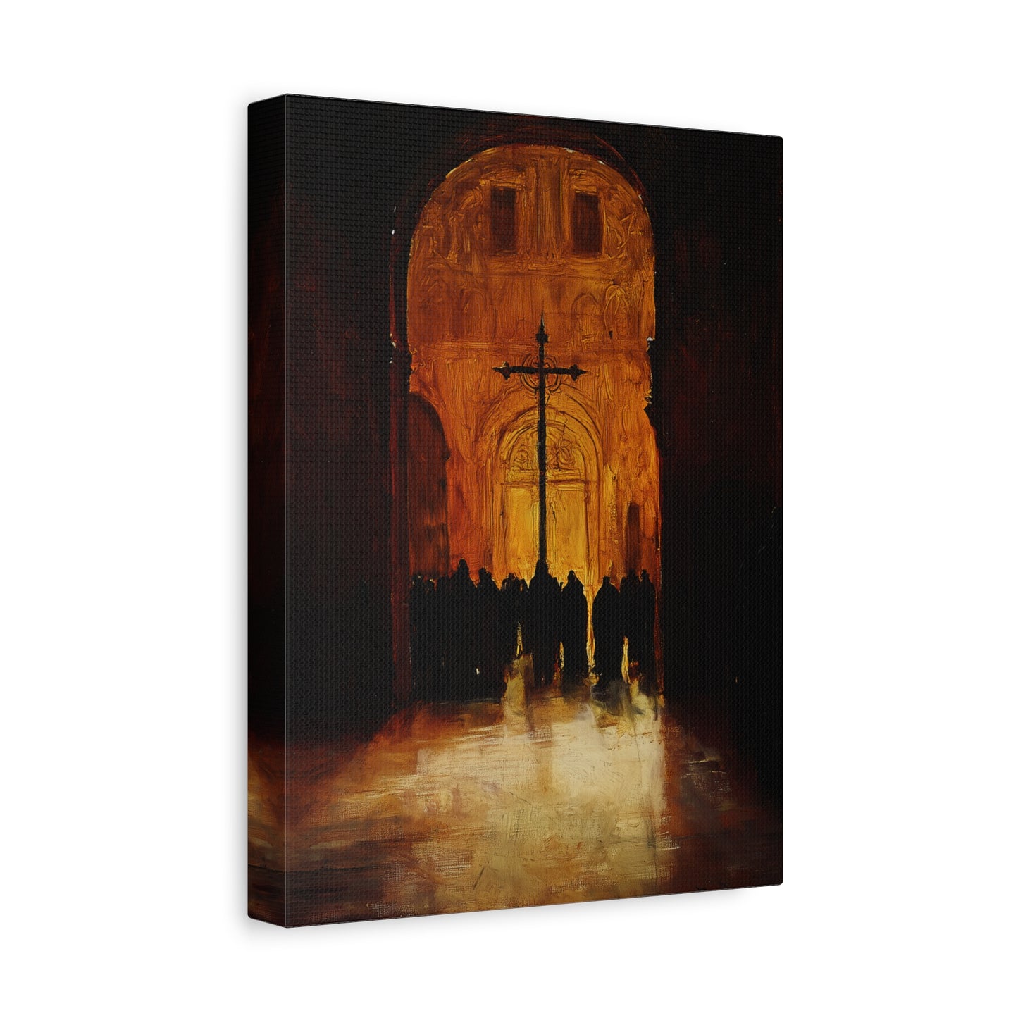 Silhouettes in Flame Canvas Print