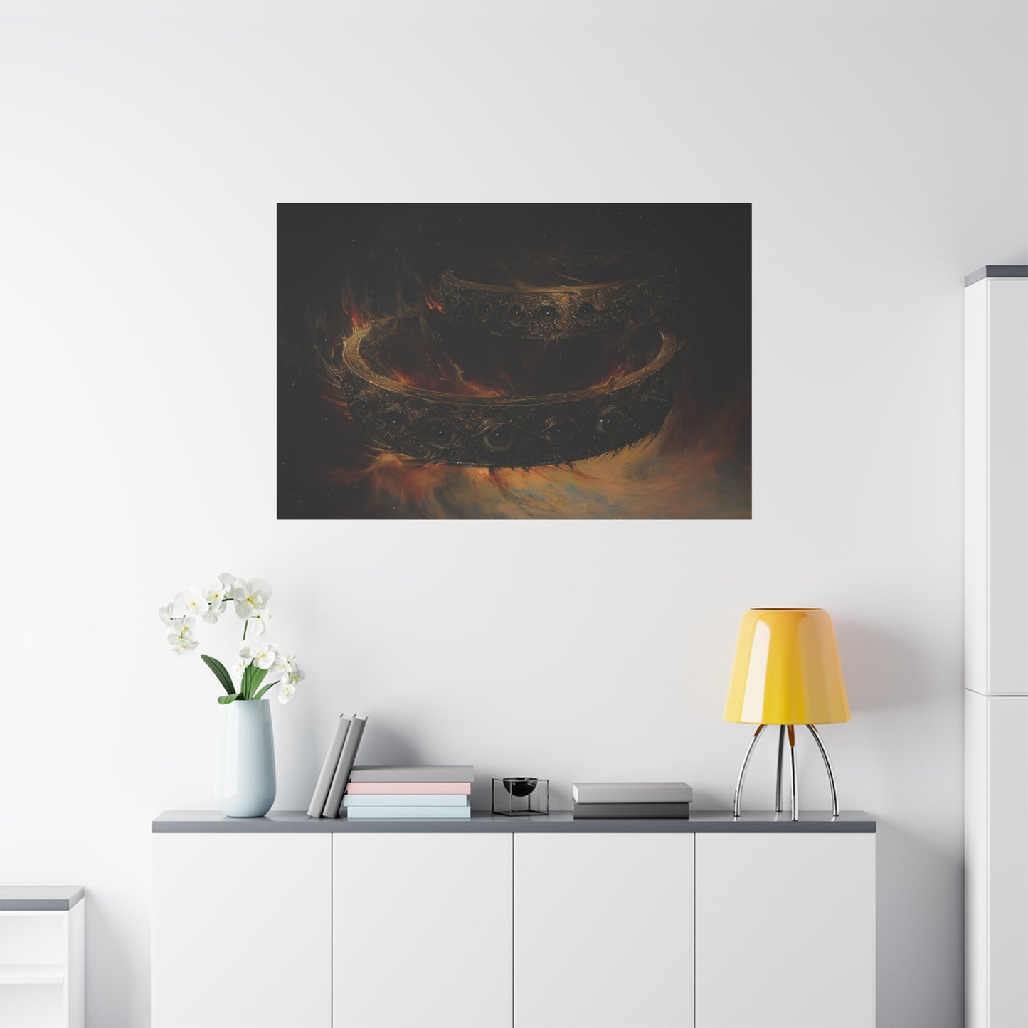 Watching Flame Canvas Print