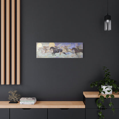 Moonlit Riders Canvas Print