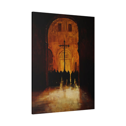 Silhouettes in Flame Canvas Print