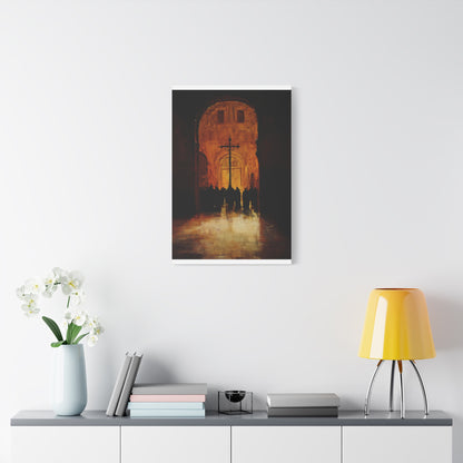 Silhouettes in Flame Canvas Print