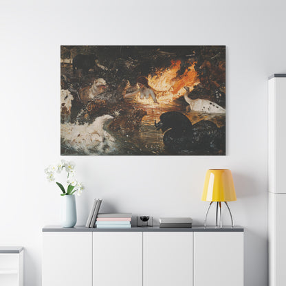 Fiery Communion Canvas Print