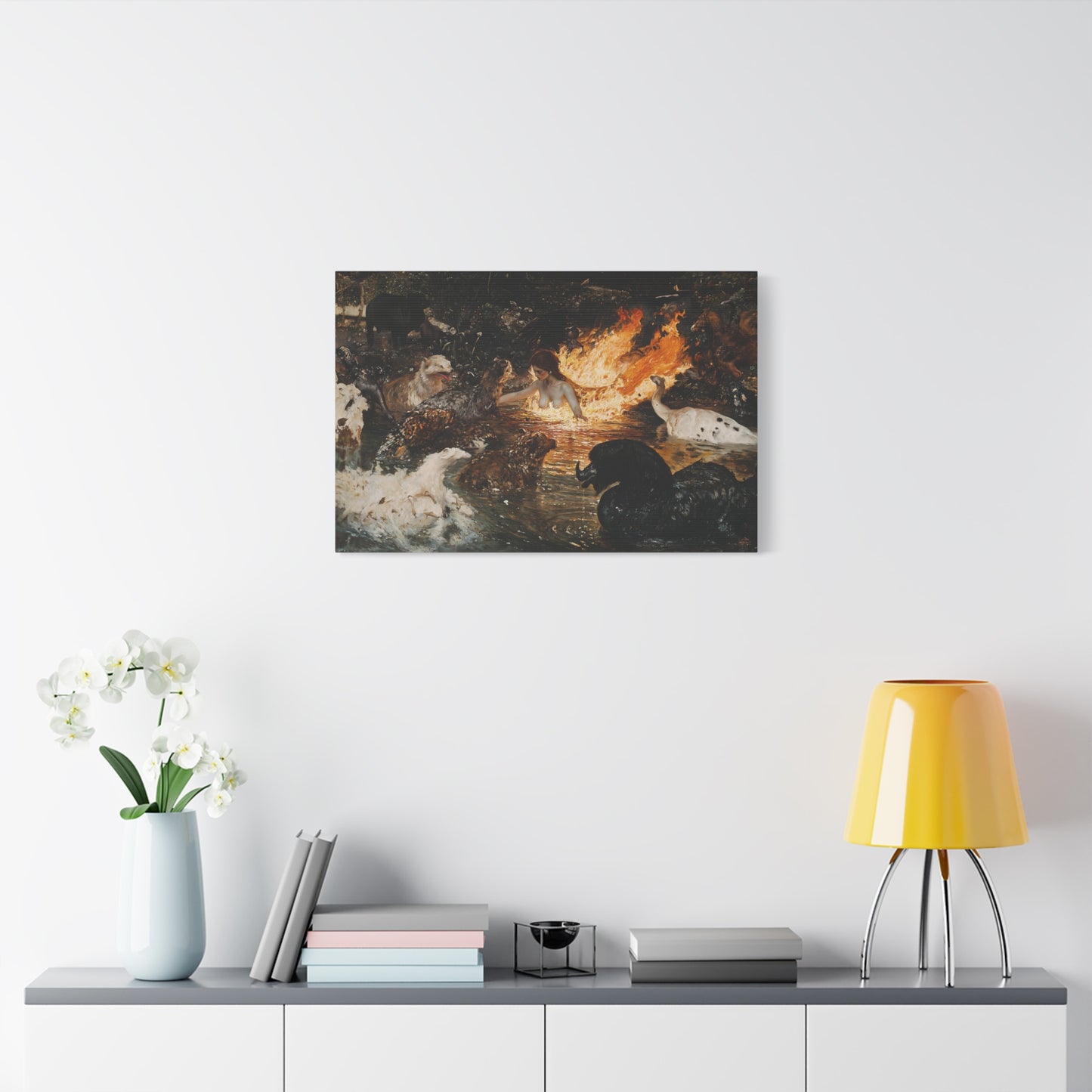 Fiery Communion Canvas Print