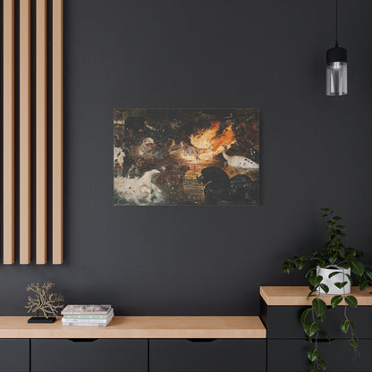 Fiery Communion Canvas Print