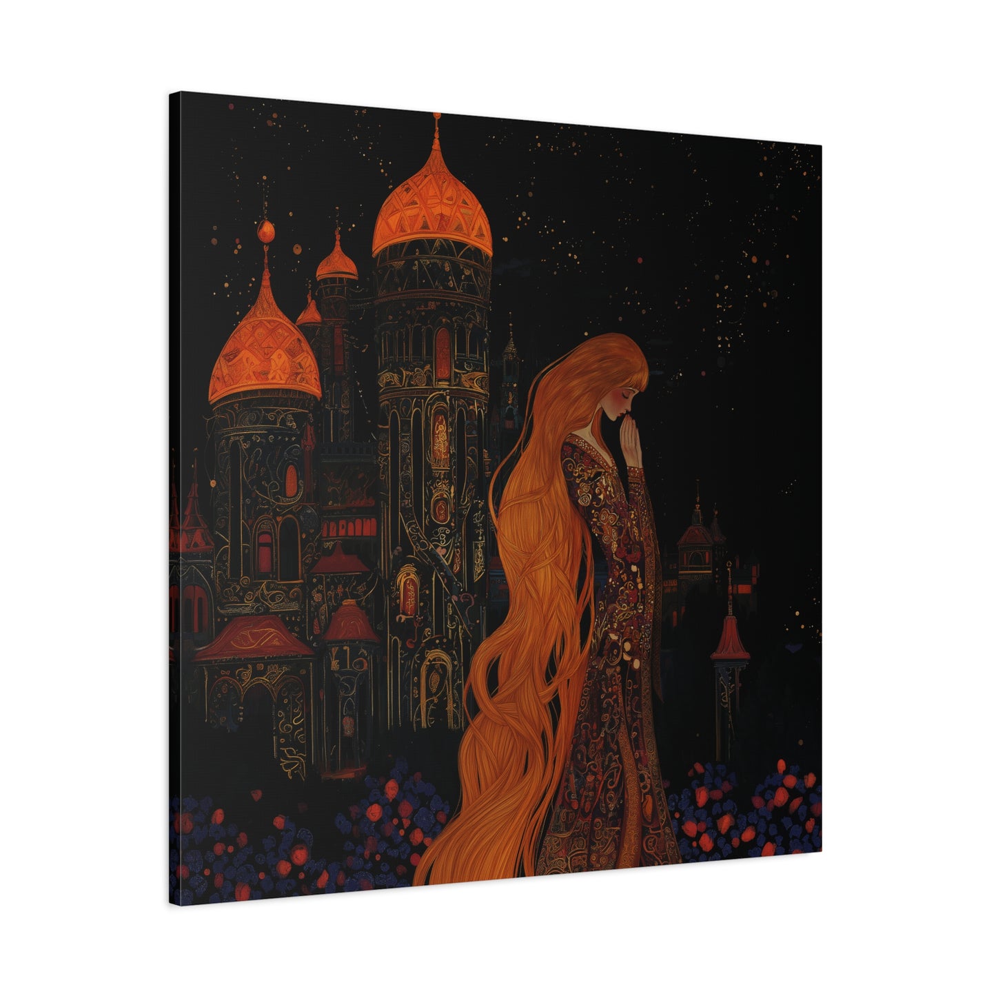 Starlit Citadel Canvas Print