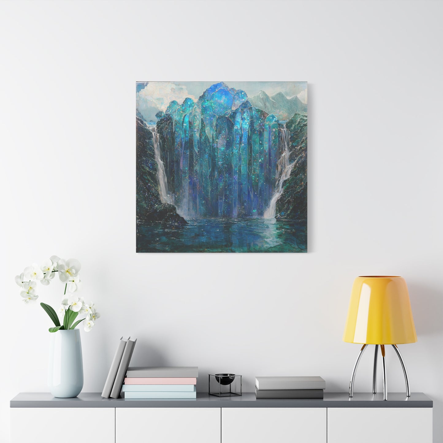 Blue Falls Canvas Print