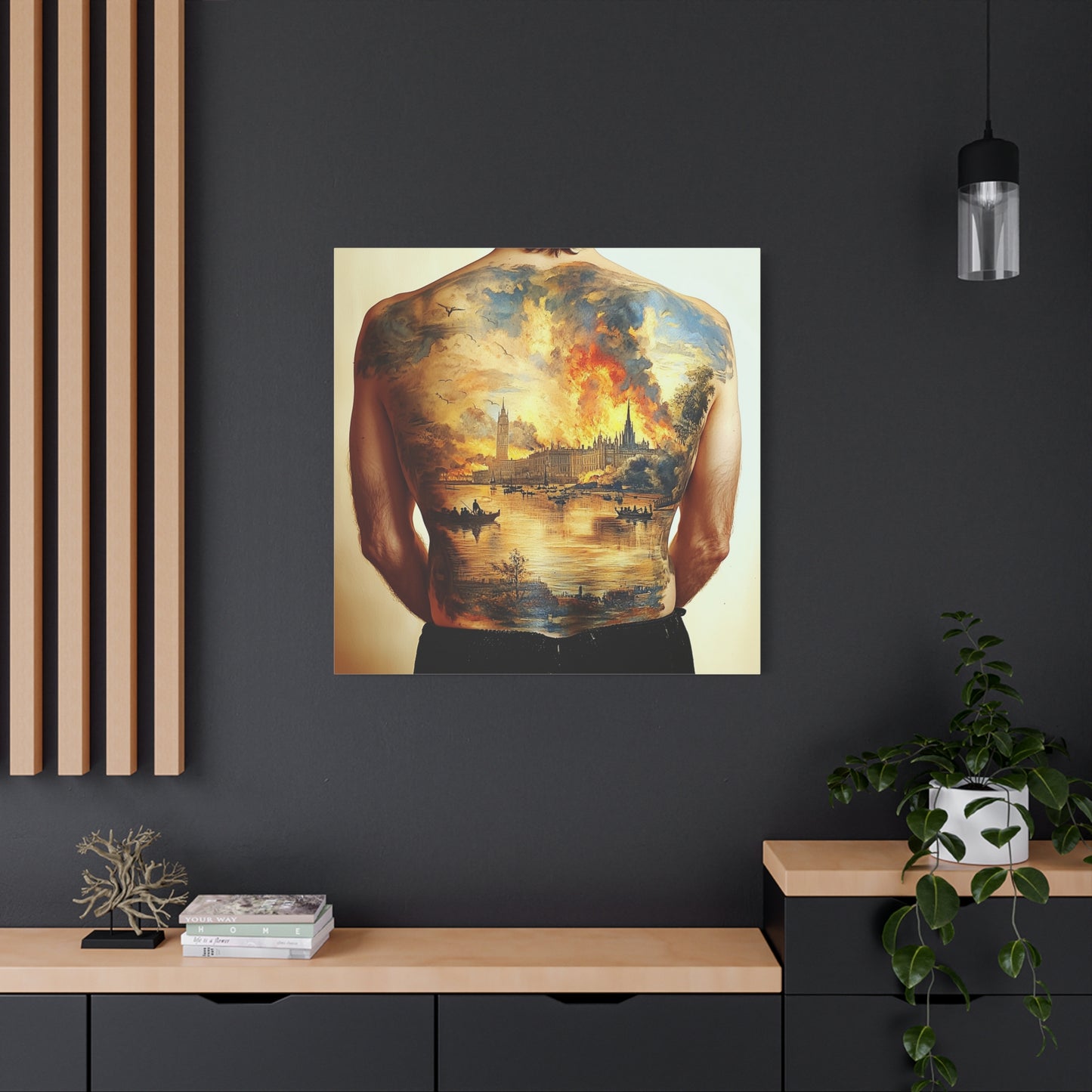 City Aflame Canvas Print