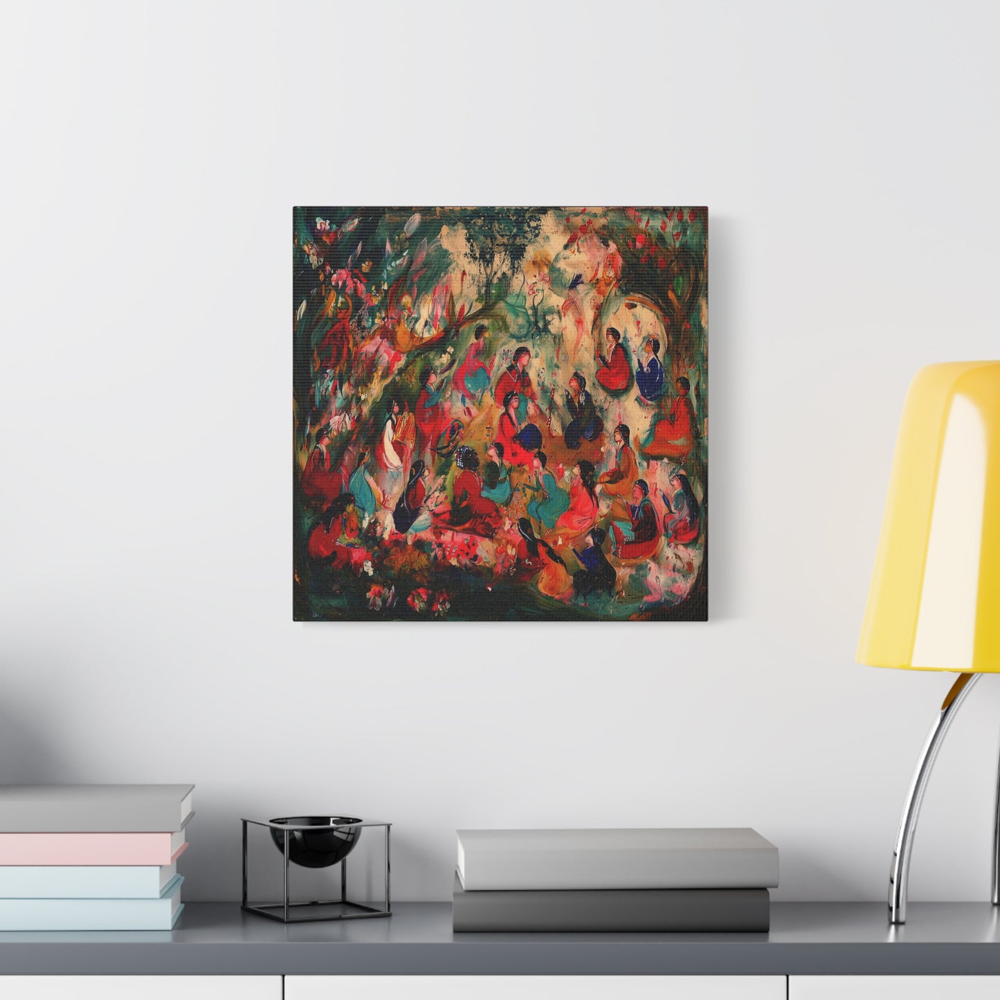 The Colorful Gathering Canvas Print