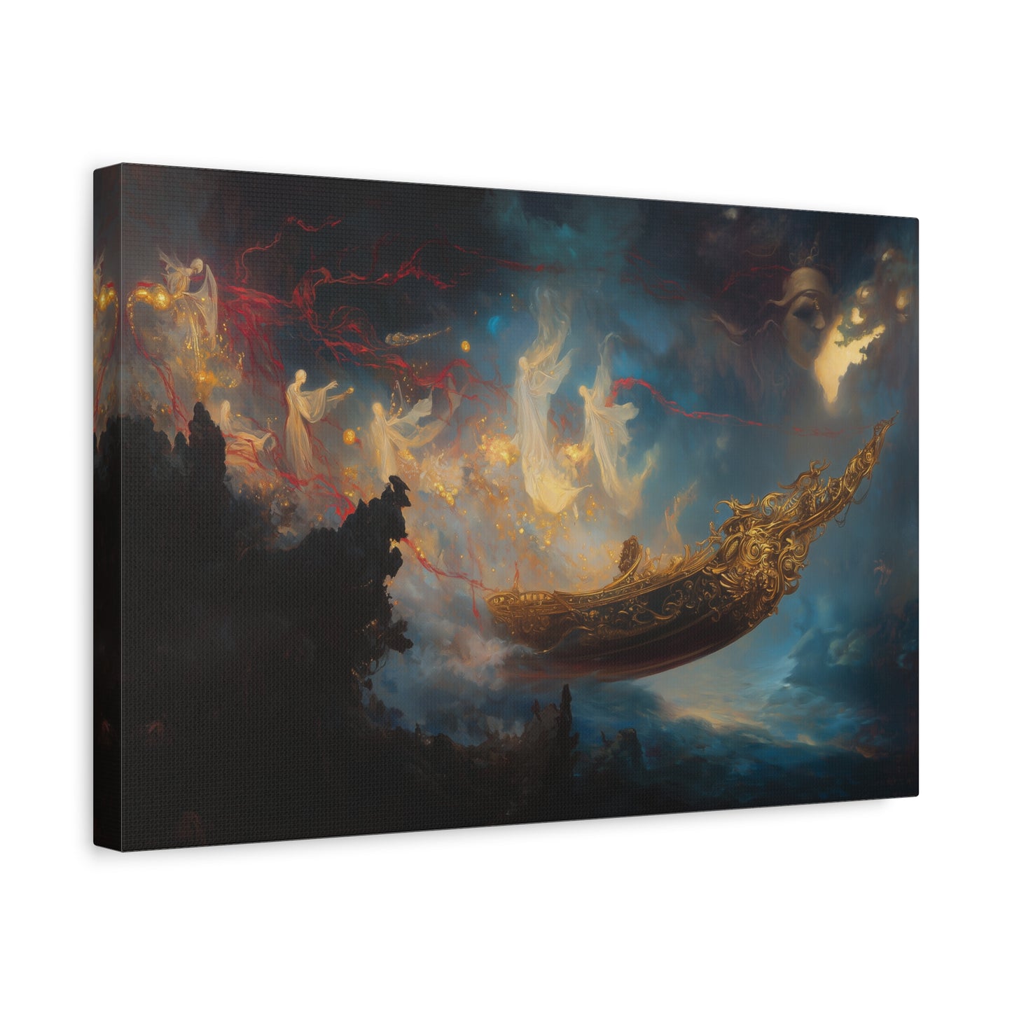 Elven Ship of Stars Canvas Print