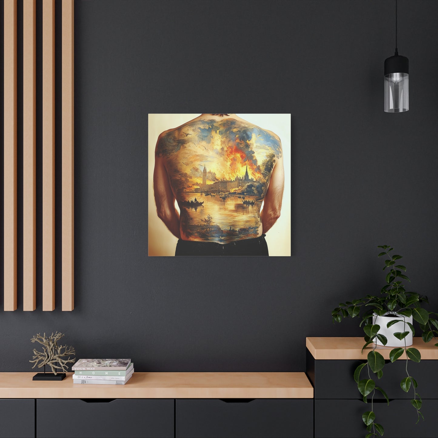 City Aflame Canvas Print