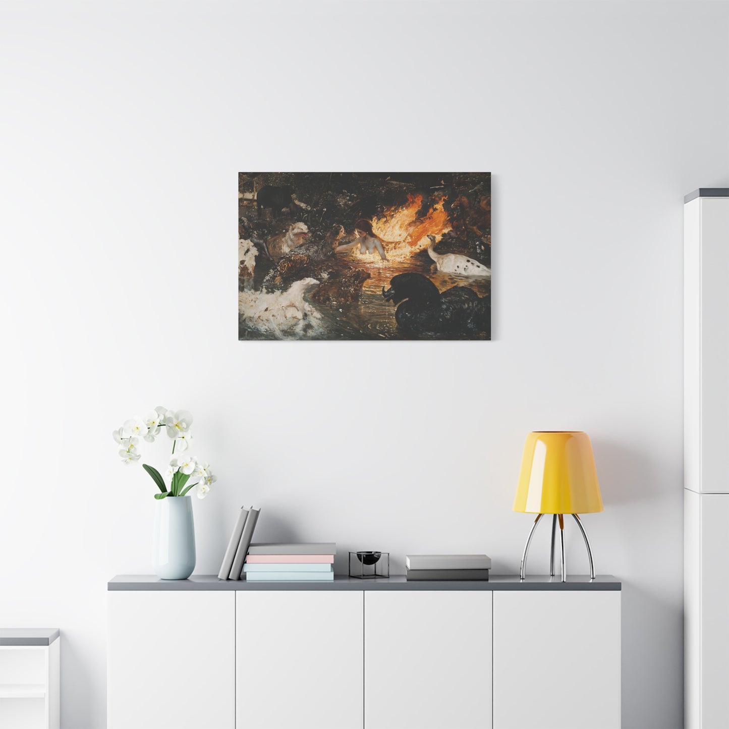 Fiery Communion Canvas Print